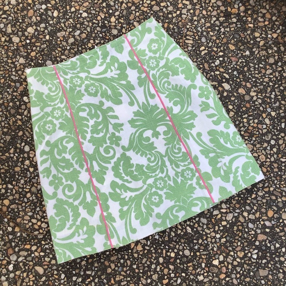 Molly B USA Made green & white pink short skirt 2